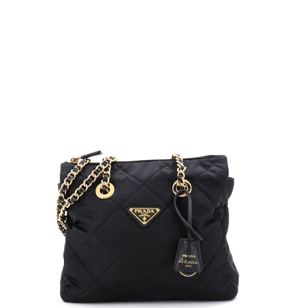 Prada Small Re-Edition 1995 Chain Tote Quilted Re-Nylon